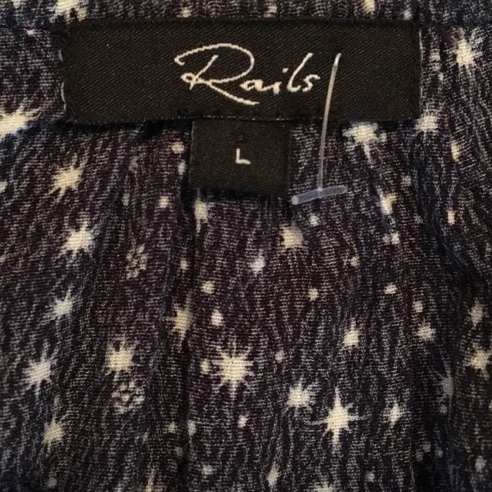 Rails Brand Navy Print Elasticized Waist Button F… - image 4